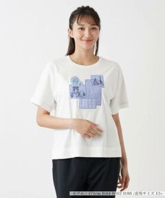 刺繍モチーフ半袖Tシャツ