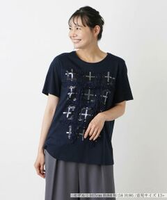 フリル刺繍半袖Tシャツ