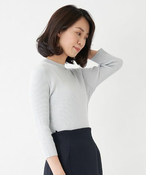 Leilian PLUS HOUSE / レリアンプラスハウス ニット・セーター | ラメハイネックリブニット | 詳細10