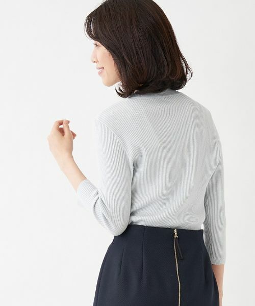 Leilian PLUS HOUSE / レリアンプラスハウス ニット・セーター | ラメハイネックリブニット | 詳細11