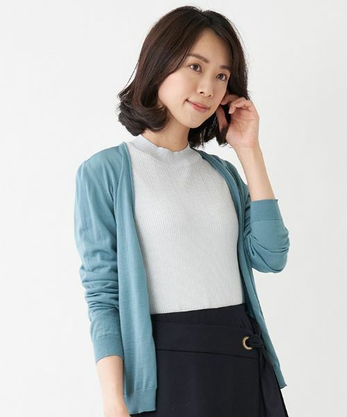 Leilian PLUS HOUSE / レリアンプラスハウス ニット・セーター | ラメハイネックリブニット | 詳細12