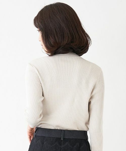 Leilian PLUS HOUSE / レリアンプラスハウス ニット・セーター | ラメハイネックリブニット | 詳細5