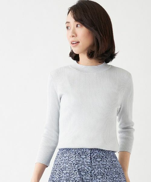 Leilian PLUS HOUSE / レリアンプラスハウス ニット・セーター | ラメハイネックリブニット | 詳細9