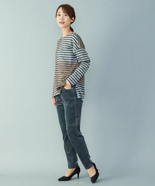 Leilian PLUS HOUSE / レリアンプラスハウス カットソー | 切り替えボーダーTシャツ【leilian the week】 | 詳細7