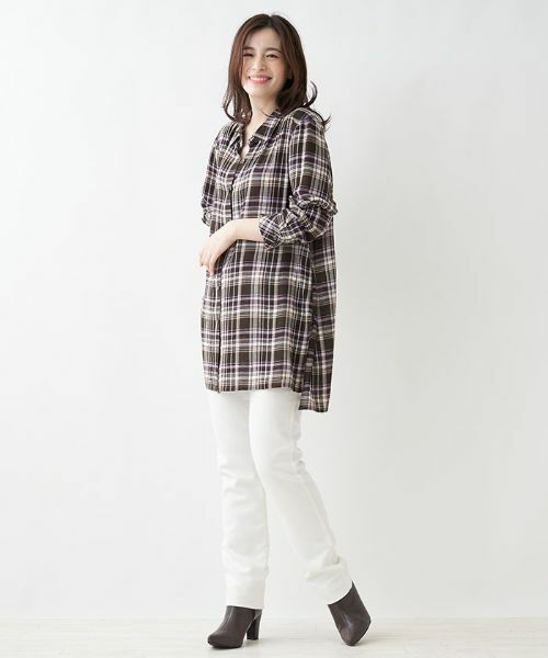 Leilian PLUS HOUSE / レリアンプラスハウス シャツ・ブラウス | チェック柄ブラウス【プラス企画】 | 詳細1
