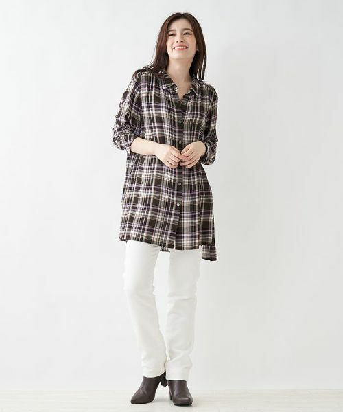 Leilian PLUS HOUSE / レリアンプラスハウス シャツ・ブラウス | チェック柄ブラウス【プラス企画】 | 詳細2
