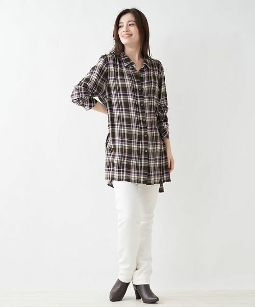 Leilian PLUS HOUSE / レリアンプラスハウス シャツ・ブラウス | チェック柄ブラウス【プラス企画】 | 詳細3