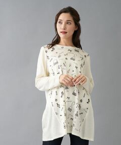 Leilian PLUS HOUSE / レリアンプラスハウス シャツ・ブラウス | モチーフプリントチュニック