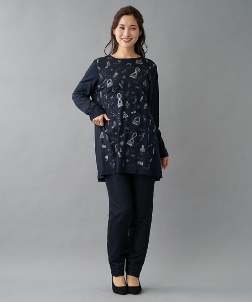 Leilian PLUS HOUSE / レリアンプラスハウス シャツ・ブラウス | モチーフプリントチュニック | 詳細2