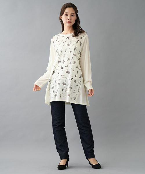Leilian PLUS HOUSE / レリアンプラスハウス シャツ・ブラウス | モチーフプリントチュニック | 詳細6