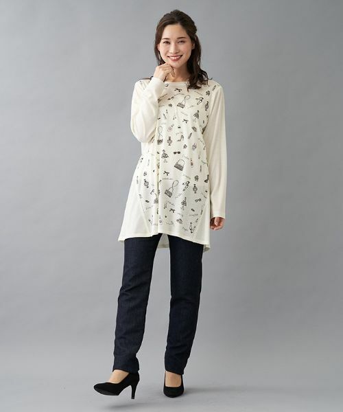 Leilian PLUS HOUSE / レリアンプラスハウス シャツ・ブラウス | モチーフプリントチュニック | 詳細7