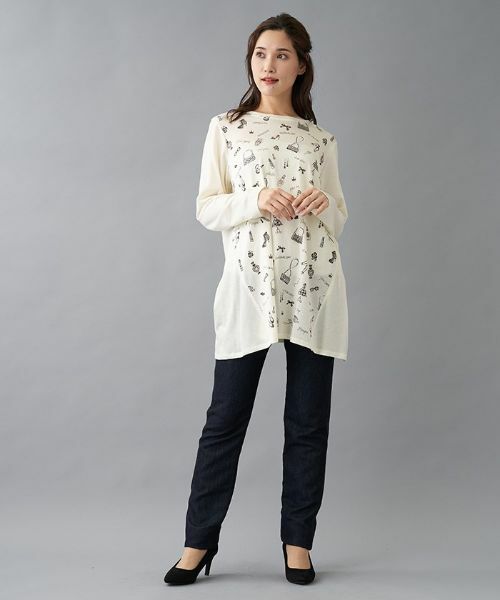 Leilian PLUS HOUSE / レリアンプラスハウス シャツ・ブラウス | モチーフプリントチュニック | 詳細8