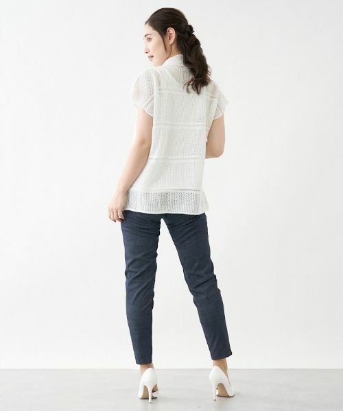 Leilian PLUS HOUSE / レリアンプラスハウス テーラードジャケット | メッシュ編みベスト | 詳細4