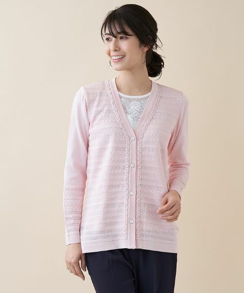 Leilian PLUS HOUSE / レリアンプラスハウス カーディガン・ボレロ | Vネックニットカーディガン【CORSINI & PROTI】 | 詳細15