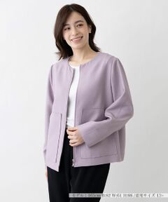 Leilian PLUS HOUSE / レリアンプラスハウス テーラードジャケット | ノーカラージャケット【ROCHAS Premiere】