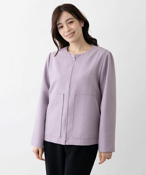 Leilian PLUS HOUSE / レリアンプラスハウス テーラードジャケット | ノーカラージャケット【ROCHAS Premiere】 | 詳細1