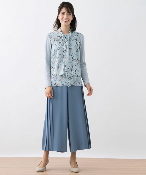 Leilian PLUS HOUSE / レリアンプラスハウス シャツ・ブラウス | 異素材切り替えボウタイブラウス | 詳細11