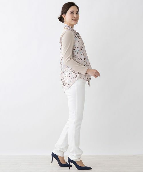 Leilian PLUS HOUSE / レリアンプラスハウス シャツ・ブラウス | 異素材切り替えボウタイブラウス | 詳細13