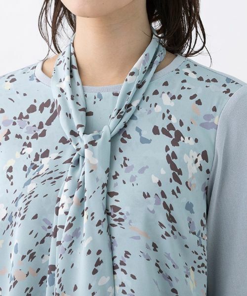 Leilian PLUS HOUSE / レリアンプラスハウス シャツ・ブラウス | 異素材切り替えボウタイブラウス | 詳細17