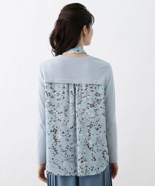 Leilian PLUS HOUSE / レリアンプラスハウス シャツ・ブラウス | 異素材切り替えボウタイブラウス | 詳細3