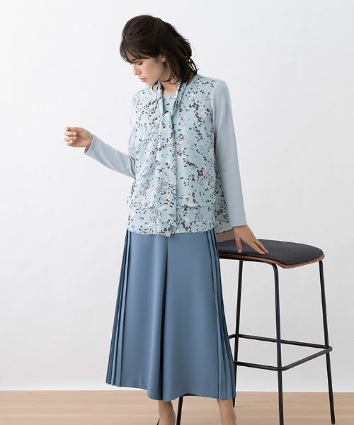 Leilian PLUS HOUSE / レリアンプラスハウス シャツ・ブラウス | 異素材切り替えボウタイブラウス | 詳細6