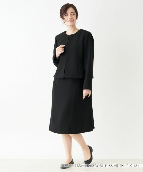 Leilian PLUS HOUSE / レリアンプラスハウス ドレス | 【ブラックフォーマル】2WAYスーツ　ノーカラージャケット＆ワンピース | 詳細5