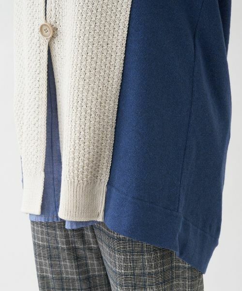 Leilian PLUS HOUSE / レリアンプラスハウス カーディガン・ボレロ | 異素材切替セーター | 詳細9