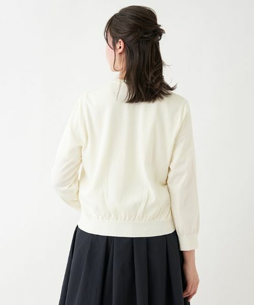 Leilian PLUS HOUSE / レリアンプラスハウス カーディガン・ボレロ | レース切り替えカーディガン | 詳細3