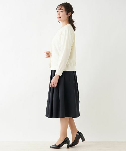 Leilian PLUS HOUSE / レリアンプラスハウス カーディガン・ボレロ | レース切り替えカーディガン | 詳細8