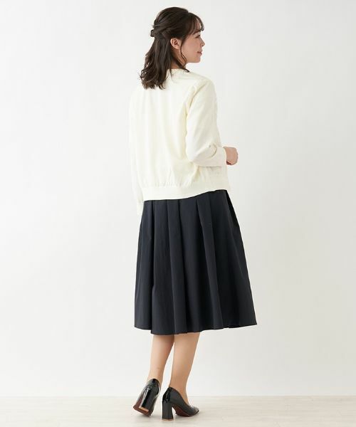 Leilian PLUS HOUSE / レリアンプラスハウス カーディガン・ボレロ | レース切り替えカーディガン | 詳細9