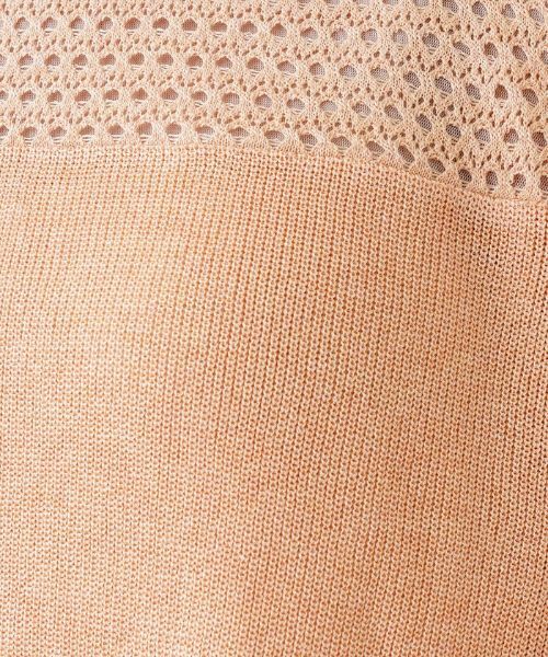 Leilian PLUS HOUSE / レリアンプラスハウス ニット・セーター | 透かし編み切り替えクルーネックニット | 詳細20