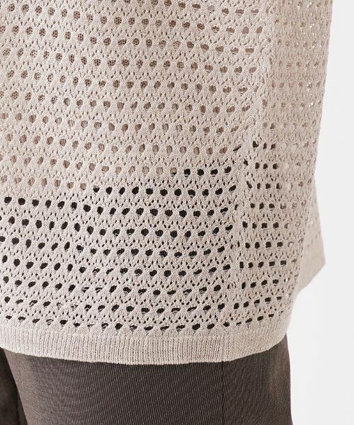 Leilian PLUS HOUSE / レリアンプラスハウス カーディガン・ボレロ | 透かし編み7分袖トッパーカーディガン | 詳細13