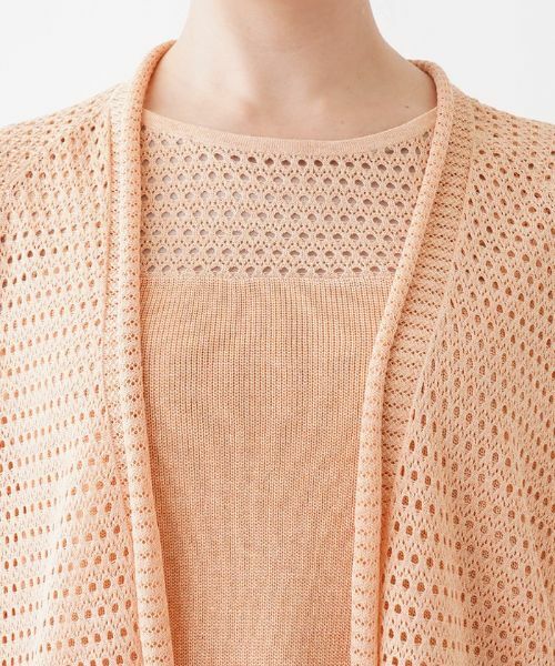 Leilian PLUS HOUSE / レリアンプラスハウス カーディガン・ボレロ | 透かし編み7分袖トッパーカーディガン | 詳細9