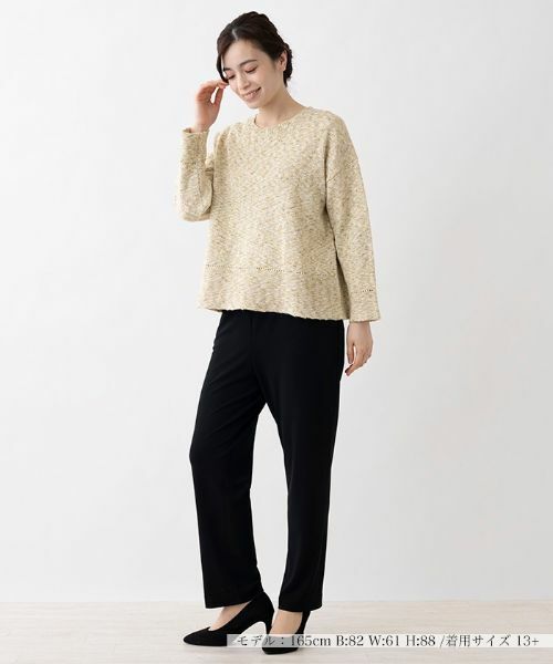 Leilian PLUS HOUSE / レリアンプラスハウス ニット・セーター | コットンクルーネックニットプルオーバー | 詳細4