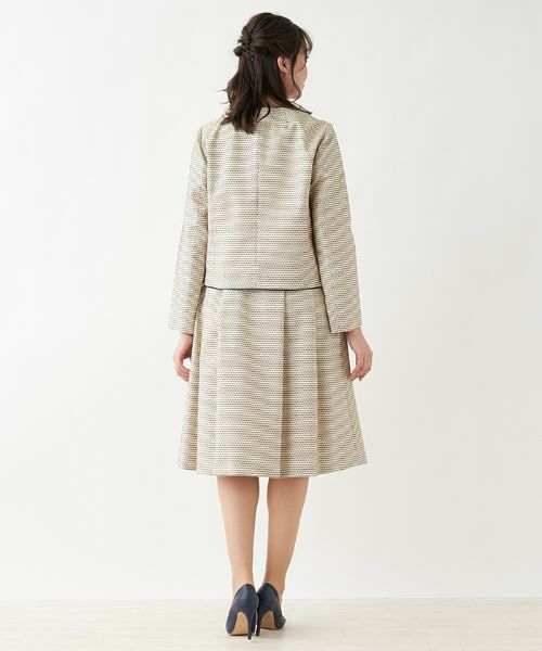 Leilian PLUS HOUSE / レリアンプラスハウス テーラードジャケット | 【セットアップ対応商品】パイピング総柄ジャケット | 詳細3