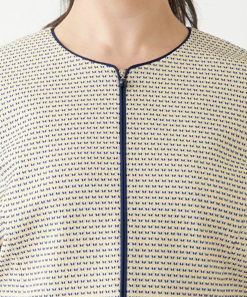 Leilian PLUS HOUSE / レリアンプラスハウス テーラードジャケット | 【セットアップ対応商品】パイピング総柄ジャケット | 詳細7