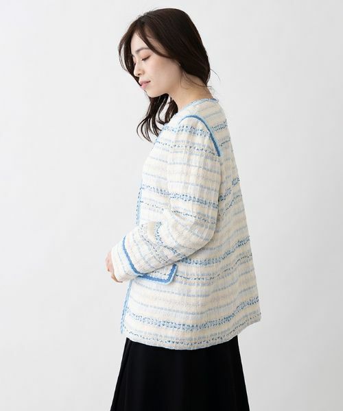 Leilian PLUS HOUSE / レリアンプラスハウス テーラードジャケット | ツイードノーカラージャケット | 詳細2