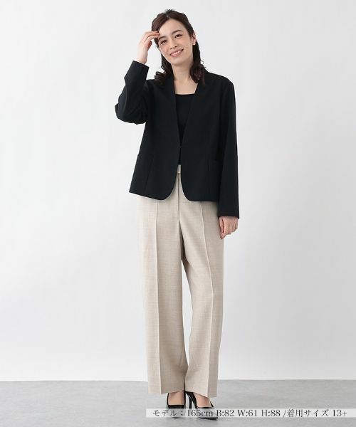 Leilian PLUS HOUSE / レリアンプラスハウス その他パンツ | センタープレスセミワイドパンツ | 詳細1