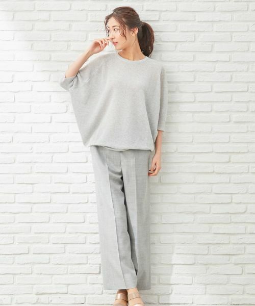 Leilian PLUS HOUSE / レリアンプラスハウス その他パンツ | センタープレスセミワイドパンツ | 詳細4