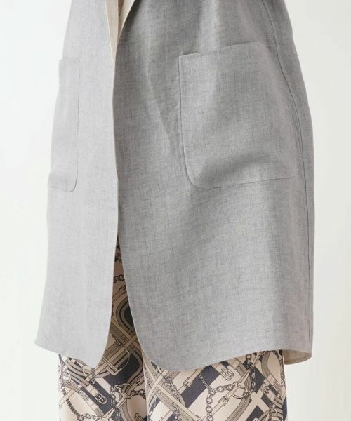 Leilian PLUS HOUSE / レリアンプラスハウス その他アウター | 一重仕立てのノーカラーコート | 詳細10