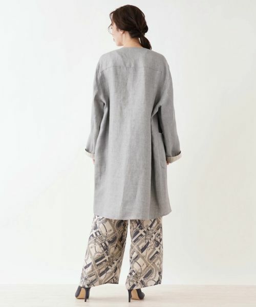 Leilian PLUS HOUSE / レリアンプラスハウス その他アウター | 一重仕立てのノーカラーコート | 詳細3