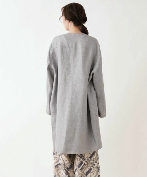 Leilian PLUS HOUSE / レリアンプラスハウス その他アウター | 一重仕立てのノーカラーコート | 詳細5