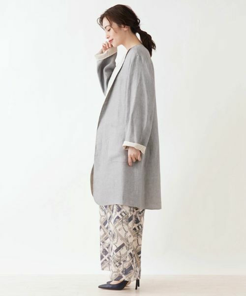 Leilian PLUS HOUSE / レリアンプラスハウス その他アウター | 一重仕立てのノーカラーコート | 詳細6