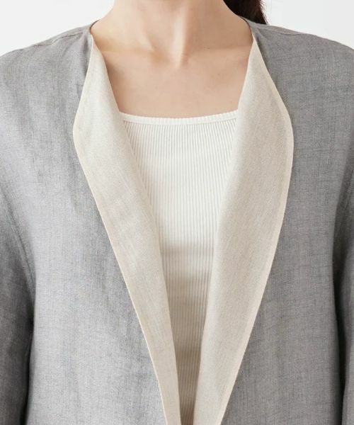 Leilian PLUS HOUSE / レリアンプラスハウス その他アウター | 一重仕立てのノーカラーコート | 詳細8
