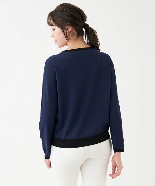 Leilian PLUS HOUSE / レリアンプラスハウス カーディガン・ボレロ | レースハイゲージニットカーディガン | 詳細3