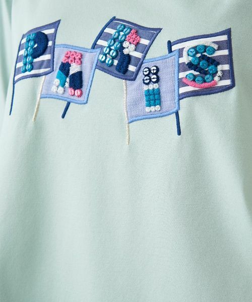 Leilian PLUS HOUSE / レリアンプラスハウス Tシャツ | 英字刺繍インナー【プラス企画】 | 詳細9