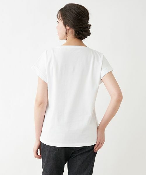 Leilian PLUS HOUSE / レリアンプラスハウス Tシャツ | 配色ラインＴ【HAND】 | 詳細7