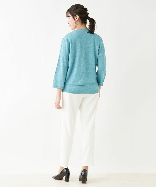 Leilian PLUS HOUSE / レリアンプラスハウス カーディガン・ボレロ | カラーブロックカーディガン【HAND】 | 詳細3