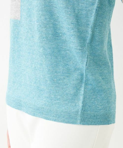 Leilian PLUS HOUSE / レリアンプラスハウス ニット・セーター | カラーブロックニット【HAND】 | 詳細9