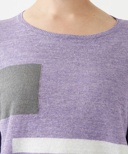 Leilian PLUS HOUSE / レリアンプラスハウス ニット・セーター | 配色デザインニット【HAND】 | 詳細5